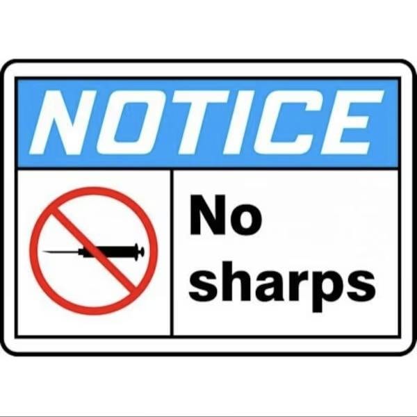 Accuform OSHA NOTICE SAFETYNO SHARPS 10 X MBHZ803XL MBHZ803XL - main
